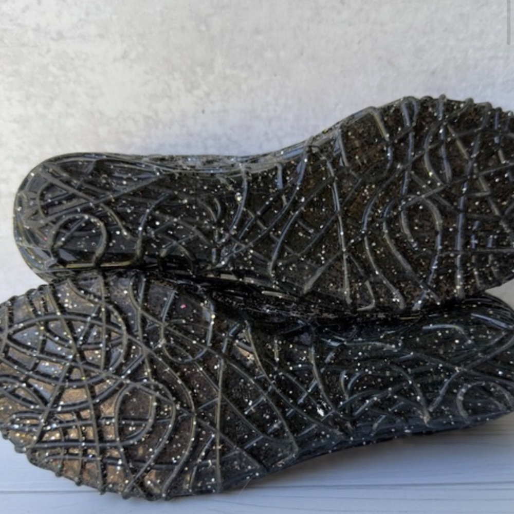 Vivienne Westwood Anglomania Melissa Silver Glitter Jelly Wedges - Picture 7 of 16